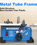 Badass 8 Inch Table Saw Driven By A Beefy 15 Amp 5500 Rpm Motor With Heavy Duty 80 Tooth Carbide Blade, metal tube frame