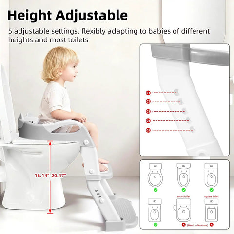 Kickstart Your Tot Seamless Transition With This Upgrade 3 In 1 Potty Training Seat And Step Stool Featuring Rock Solid Non Slip Base Soft Grip Handles Foldable Design For Boys And Girls
