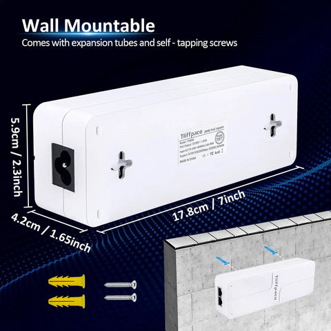Get Your Network Ready With This 90W PoE Plus Injector, wall mountable design with dimensions and installation accessories visible.
