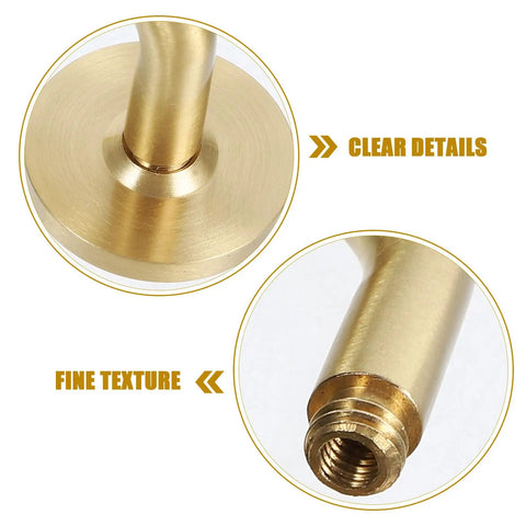 Close-up of Vintage Brass Cabinet Handle With 96mm Centers Double Hole For Kitchen Cabinets And Furniture, showing texture and details.