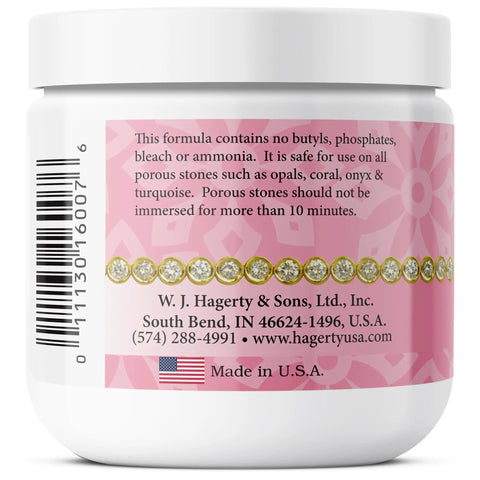 Top Tier Jewelry Cleaning Kit For Diamonds Gold And Platinum Sweeps Grime Away To Restore Lively Shine On Precious Stones Quick With Kosher Certified Gentle Formula Includes instructions and ingredients on jar.