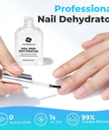 Applying Oil Free Nail Prep Dehydrator For Press Ons Gel Polish Acrylic Or Natural Nails With One Second Air Dry Acid Free And HEMA Free Formula