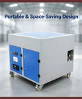 Heavy Duty Industrial Dust Collector And Welding Fume Extractor With Multi Stage Filtration System That Knocks The Dust Straight Out Of The Air 220V Workbench Rig with portable space-saving design.