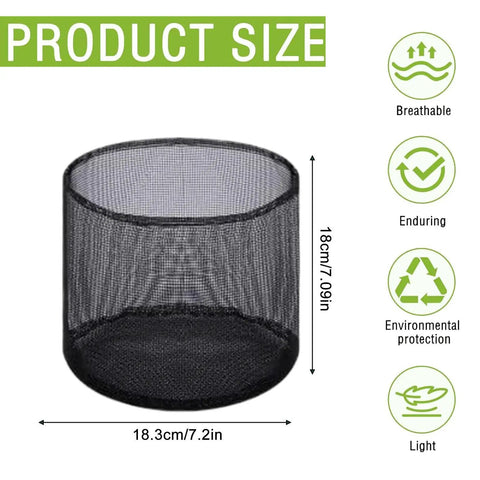 4 Pack Foldable Pond Plant Bags For Hyacinths And Lilies showing 18.3cm size, breathable and eco-friendly material properties