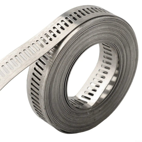 Super Cool Stainless Steel Hose Clamp DIY Kit With Adjustable Worm Gear Strap And Fasteners For Rust Proof Automotive Marine Pipe Repairs In Custom Silver Sizes coiled stainless steel band