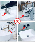 Four sinks without Silicone Faucet Drip Catcher Tray And Splash Guard Behind Sink To Stop Water Pooling On Countertop No Mess Drip Protector Mat Behind Faucet For Kitchen Sink Gray