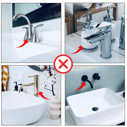 Four sinks without Silicone Faucet Drip Catcher Tray And Splash Guard Behind Sink To Stop Water Pooling On Countertop No Mess Drip Protector Mat Behind Faucet For Kitchen Sink Gray