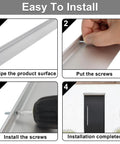 Installation steps for Premium Top Tier 52 Inch Door Drip Guard Aluminum Rain Deflector Weather Proof Door Panel Protector