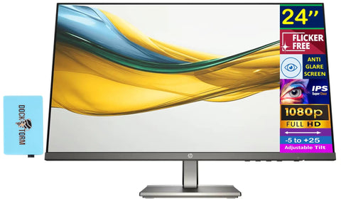 Front view of 24 Inch FHD IPS Monitor With Anti Glare Flicker Free Tech, 5ms Response Time, Crystal Clear 1080P, HDMI And VGA Ports