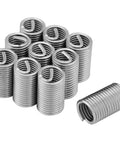 10 Pcs M8x1.25 Helicoil Thread Repair Kit in 304 stainless steel, shown as coiled wire sleeve inserts for automotive or machinery repair.