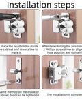 6 Self-Adjusting Double Roller Ball Door Catches Made From Durable Alloy Steel For Cabinets And Drawers To Keep Stuff Secure And Tight Without Any Gaps Or Loose Fits Around The House installation steps with screws and cabinet wood.