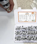 Durable Wood Threaded Inserts With Hex Socket Bolts And T Bar Wrench Slick Flanged Body Fo Sho Rock Solid Setup High Grade Steel Hardware For Easy Diy Projects And Foolproof Fastening Every Time in a kit with 188 pieces.