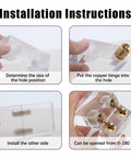 Installation instructions for 10Pcs Brass Hidden Barrel Hinges For Jewelry Boxes And Small Cabinets, 180 Degree Opening.