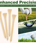 150 Count Wooden Golf Tees Two And Three Quarters Inch Biodegradable Bamboo Tees Natural Color Stable And Reliable For Practice