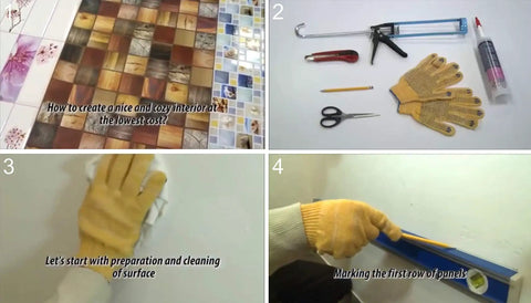 Steps for installing Copper Brown Faux Brick PVC 3D Wall Panels Pack Of 10 For Quick Accent Wall Makeover DIY Friendly