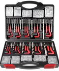 Helicoil Thread Repair Kit With 261 Pieces Includes Installation Tool, Twist Drill, Break Pin, Tap, Thread Inserts And Hex Keys