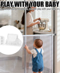 Retractable Baby Safety Gate Replacement Parts Kit White Quick Fit Latch and Bracket for hassle-free installation.