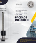 0 To 190 Ohms Marine Fuel Sending Unit 8 Inch Stainless Steel Boat Gas Tank Sender Gauge Sensor packaging details