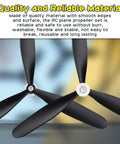 Close-up of Three Sets Spare RC Plane Propellers 3 Blade Pack Compatible With 76111 BF109 Remote Control Airplane