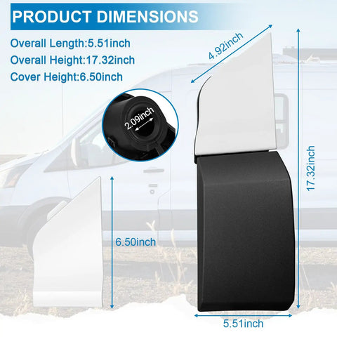 Ford Transit Fuel Door Replacement For 2015-2023 Transit Vans 150 250 350 HD Gas Engine Only Not For Diesel Pocket Housing
