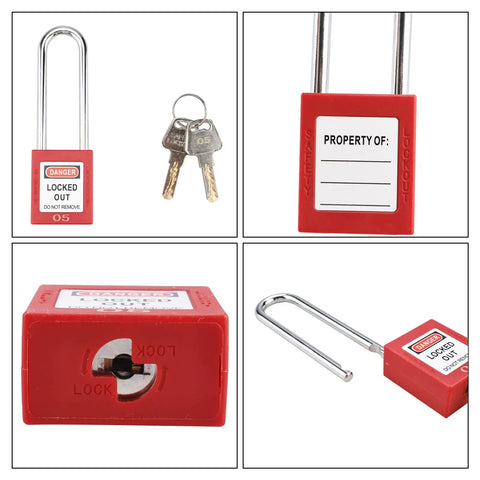 Badass Safety Lockout Locks Set Hella Durable Padlocks With Longer Shackle And Matching Lockout Tags Built Tough For Daily Grind OSHA Compliant Brass Core Heavy Duty Rigged Out