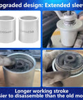 ZKTOOL universal pull/press sleeve kit; front shows two metal sleeves D50xD40 and D48xD38 with installed tool.