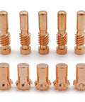 Copper five piece electrode and nozzle tip set for PRO-Cut 25 PCT20 80 plasma cutting torch replacement parts
