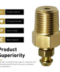 Badass Heavy Duty Brass Bleeder Screws Eight Piece Brake Caliper Kit With 1 8 27 And 1 4 28 Threads showing a gold brass bleeder screw.