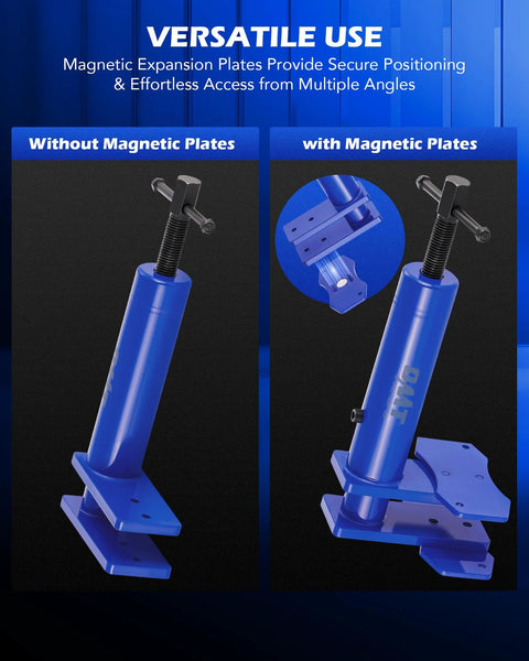 Orion Motor Tech blue brake caliper piston compressor tool with magnetic plates and hanger hooks