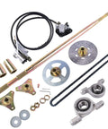 Rear Live Axle Kit With Sprocket And Hub Brake Assembly Chain For Drift Trike Go Kart Hub Replacement Brake Disc Chain