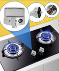 Five Piece Gas Range Knobs Kit Replacement For 318282310 AP3774164 1062940 AH979119 displayed on gas cooktop