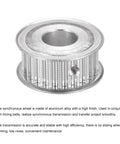 5M 25-Tooth Timing Pulley Synchronous Wheel 5mm Pitch 14mm Bore For Timing Belt Drives Built Tough From Aluminum Alloy Ideal For 3D Printers CNC Machines Milling Drills And Other Belt Driven Gear Systems. Aluminum 25T timing pulley with 14mm bore and set screw