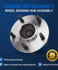 Top view of Rear Wheel Hub And Bearing Assembly 512287 Compatible With Chevrolet Malibu 2004 To 2007 HHR 2006 To 2008 Pontiac G6 2005 To 2007 5 Lugs Non ABS Direct Replacement