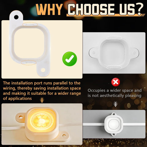 Govee H706 H806 Compatible Outdoor Light Mounting Clips Kit With Screws And Hex Socket White Brackets For Permanent Lights Pro Heavy Duty Mounts Easy Install Includes 125 Clips And Replacement Extras