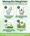 Instructions for using All In One Yard Bug Control Liquid Concentrate Slays Skeeters Fleas And Fire Ants Repels And Prevents Ticks.