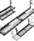Extendable Under Desk Cable Management Tray With Clamp For Multiple Models Metal Cord Organizer And Power Strip Holder No Drill