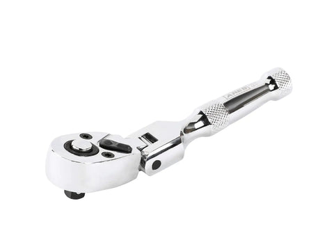 3/8-Inch Flex Head Ratchet with 72-Tooth Quick Release, Reversible, heavy-duty chrome vanadium, mirror-polished finish