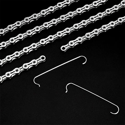 Stainless Steel Bike Chain Hook Repair Tool For Mountain And Road Bicycles Dual End Chain Link Hook for easy chain tension and linking.