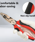 8.5 Inch 7 In 1 Linesman Pliers Set With Wire Cutter Stripper Crimper Bolt Extractor Reamer And Screw Shearing for Electricians held in gloved hand