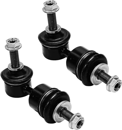 Two black stabilizer links for Rear Wheel Bearing Hubs Kit For Mazda 3 And Mazda 5 With 4 Wheel ABS Ready To Roll