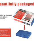 50 Piece Screwdriver Bit Set With Case And Extra Long Magnetic Driver Kit in blue storage box with packaging details