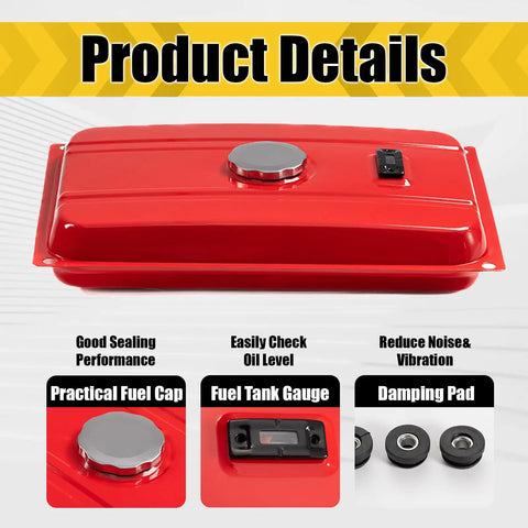 5 Gallon Portable Gas Tank for Generators and Outdoor Power Gear shown with practical fuel cap and damping pad