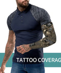 Steampunk Mechanical Gear Arm Sleeves Serve Up Top Shelf UV Sunblocking Shade And Cooling Compression For Weekend Warriors Hunting Chill Vibes On Road Trips And Patios worn by a tattooed man.