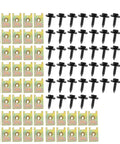 Beefy Heavy Duty Metal Car U Nut Clip Fastener Kit 200 Piece Set For Bumpers And Body Panels Retainer Clips For Fender Trim And Door Panels Splash Shield Manganese Steel Built To Last Durable Auto Fasteners, assorted U-nut clips and black screws