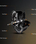Rock Solid Vacuum Power Brake Booster Fitting For Dodge Nitro 2007 To 2011 Jeep Liberty 2008 To 2012 Wrangler 2007 To 2010 cutaway view with air calve assembly.