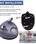 Laser Parking Guide Sensor With 360 Degree Adjustable Wide Angles Garage Parking Aid Kit Includes AC Adapter For Easy Park Like A Pro And Car Stop Indicator In Automotive, shown with mounting hardware and installed in a garage.