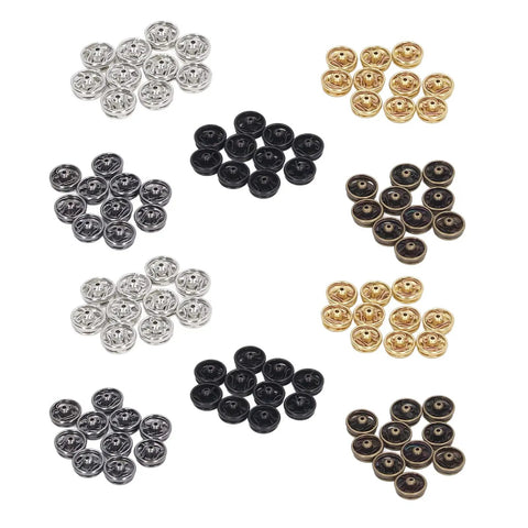 100 Pack 5mm Mini Metal Snap Buttons Fasteners in Five Colors Anti Rust Lightweight and Durable Easy to Use for Sewing Projects