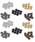 Metal Snap Buttons 5mm Sew On Replacement Kit 100pcs For Clothing Pants Skirts Collars In Assorted Colors Silver Bronze Black Gold