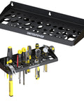 Wall Mount Tool Storage Rack With 51 Tool Holes For Screwdrivers, Wrenches, Pliers And More, Space Saving Utility Shelf