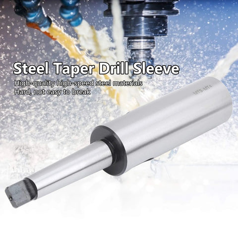 Steel taper drill sleeve adapter MT3-MT4, silver high-speed steel for CNC lathe/mill